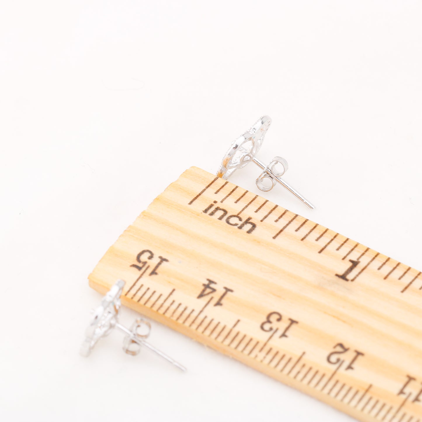 e010868 S925 pearl earring 925 sterling silver DIY 7-8mm Natural Freshwater pearl stud earring for women