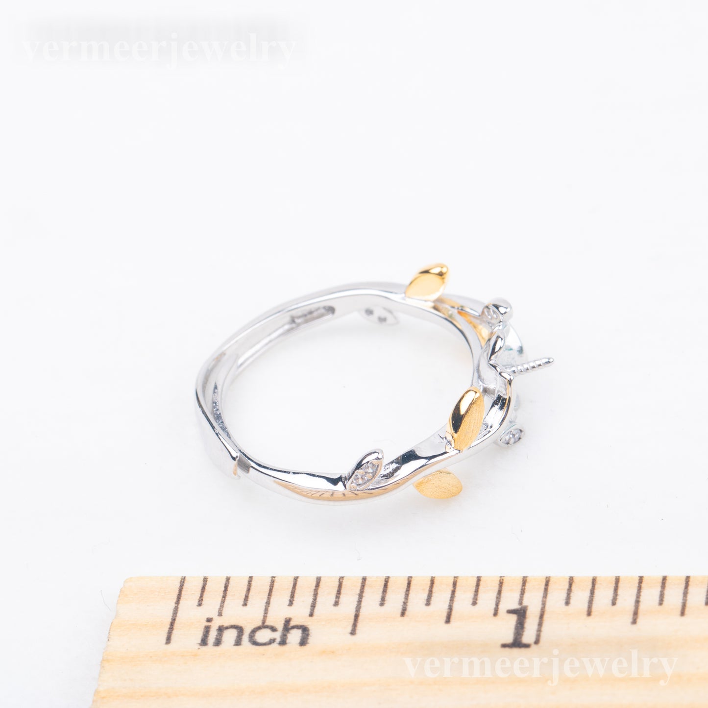 r070862DIY 6-8mm Natural Freshwater pearl Ring accessory 925 sterling silver Adjustable size engagement jewelry ring for women
