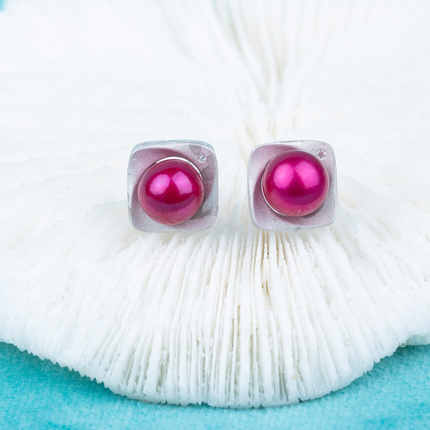 e010607 S925 pearl earring 925 sterling silver DIY 7-8mm Natural Freshwater pearl stud earring for women