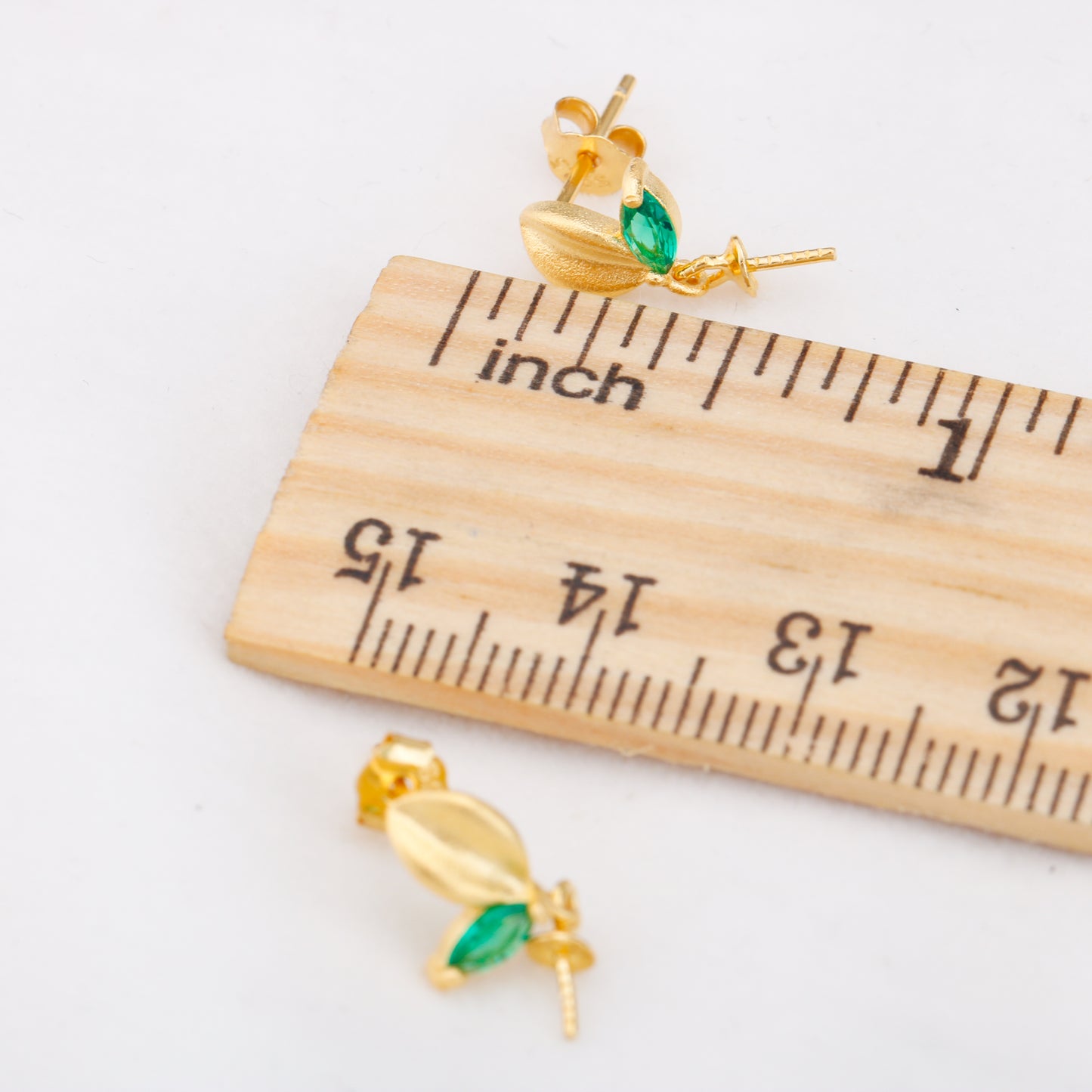 e010880 S925 pearl earring 925 sterling silver DIY 7-8mm Natural Freshwater pearl stud earring for women