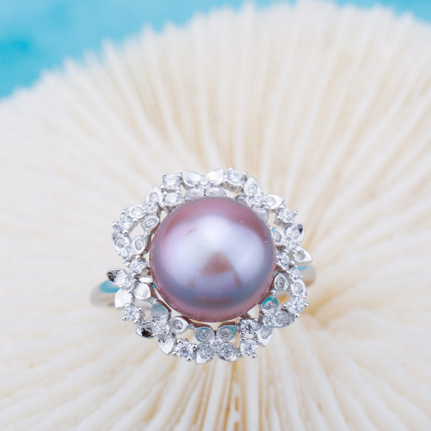 re010912 DIY 9-11mm Natural Freshwater pearl Ring accessory 925 sterling silver Adjustable size engagement ring for women