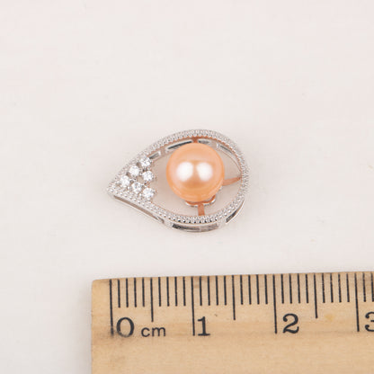 P060698 DIY 7-10mm Natural Freshwater pearl pendant accessory 925 sterling silver engagement jewelry necklace for women