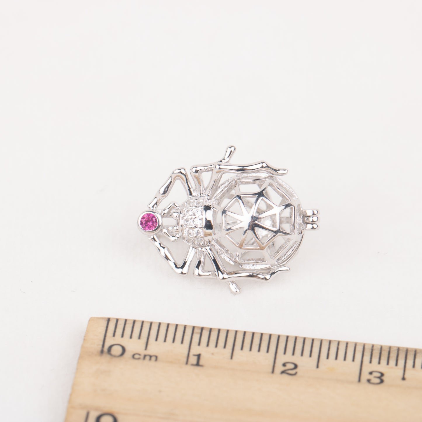 C030063 sterling silver spider shape Freshwater pearl cage pendant necklace jewelry locket for pearl party