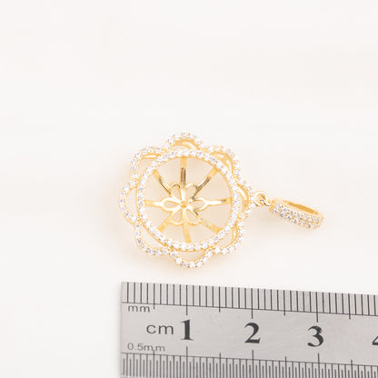 Pe010798 DIY 9-12mm Natural Freshwater pearl pendant accessory 925 sterling silver engagement jewelry necklace for women