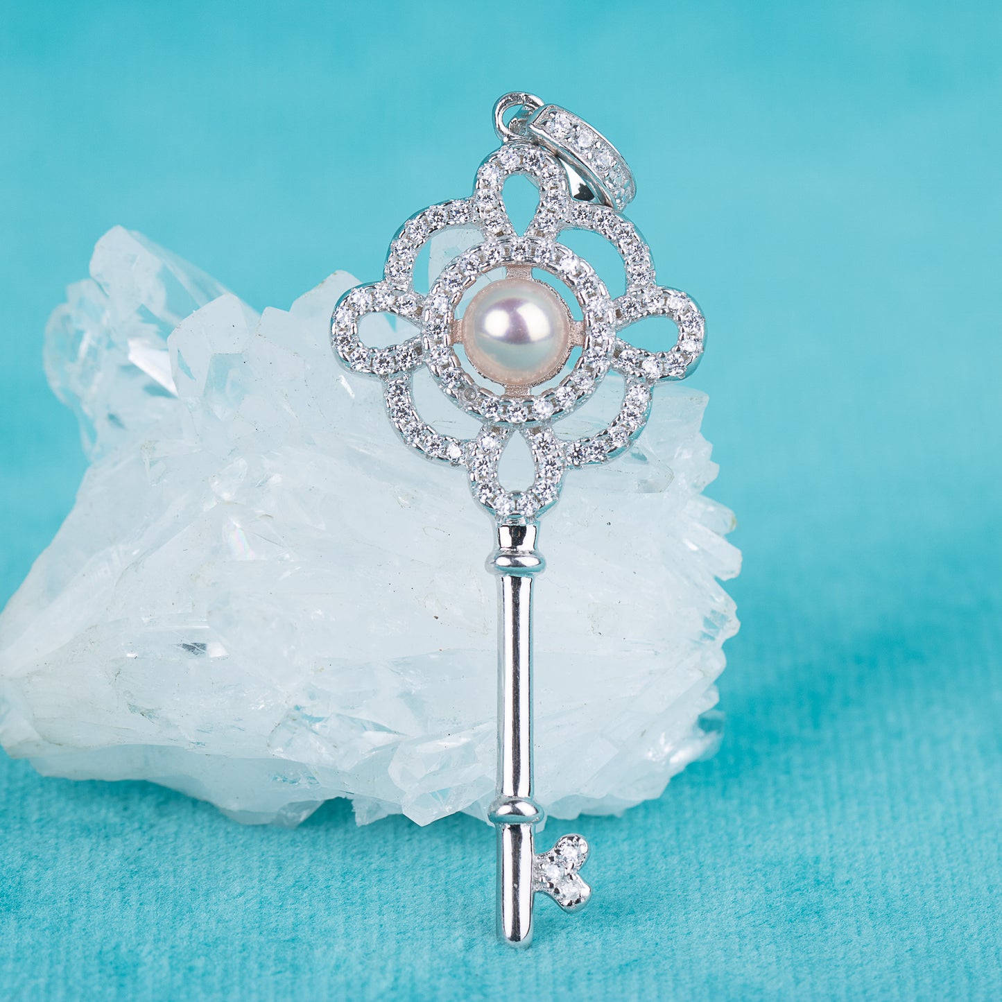 P030528 DIY 7-8mm Natural Freshwater pearl pendant accessory 925 sterling silver engagement jewelry necklace for women