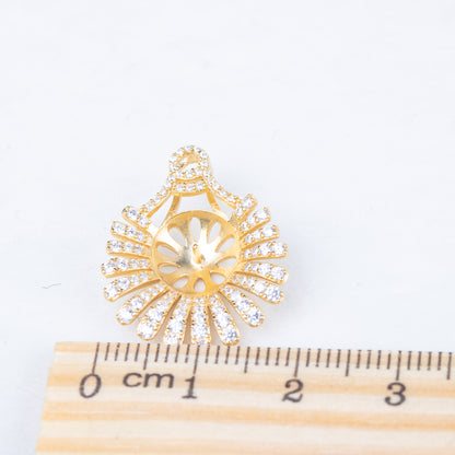 Pe01966  DIY 9-12mm Natural Freshwater pearl pendant accessory 925 sterling silver engagement jewelry necklace for women