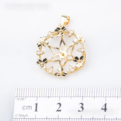 P010870 DIY 9-12mm Natural Freshwater pearl pendant accessory 925 sterling silver engagement jewelry necklace for women