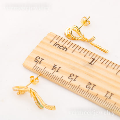 e010853 S925 pearl earring 925 sterling silver DIY 7-8mm Natural Freshwater pearl stud earring for women