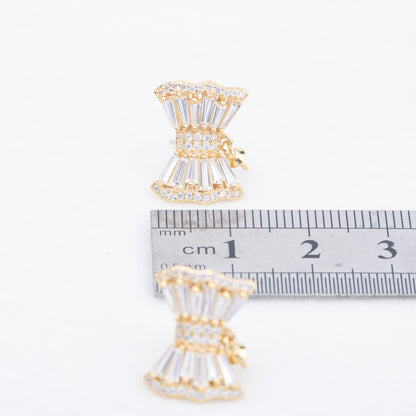 e010766 S925 pearl earring 925 sterling silver DIY 7-8mm Natural Freshwater pearl stud earring for women