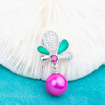 P010831 DIY 7-9mm Natural Freshwater pearl pendant accessory 925 sterling silver engagement jewelry necklace for women