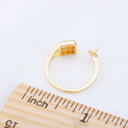 r010908 DIY 6-8mm Natural Freshwater pearl Ring accessory 925 sterling silver Adjustable size engagement jewelry ring for women