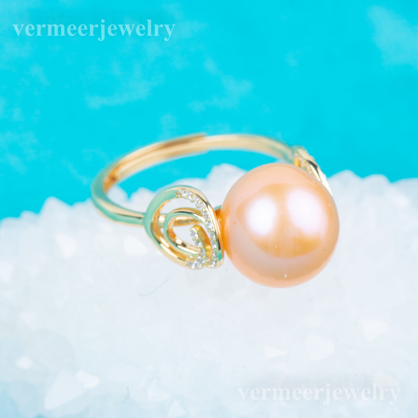 re010834DIY 9-11mm Natural Freshwater pearl Ring accessory 925 sterling silver Adjustable size engagement jewelry ring for women