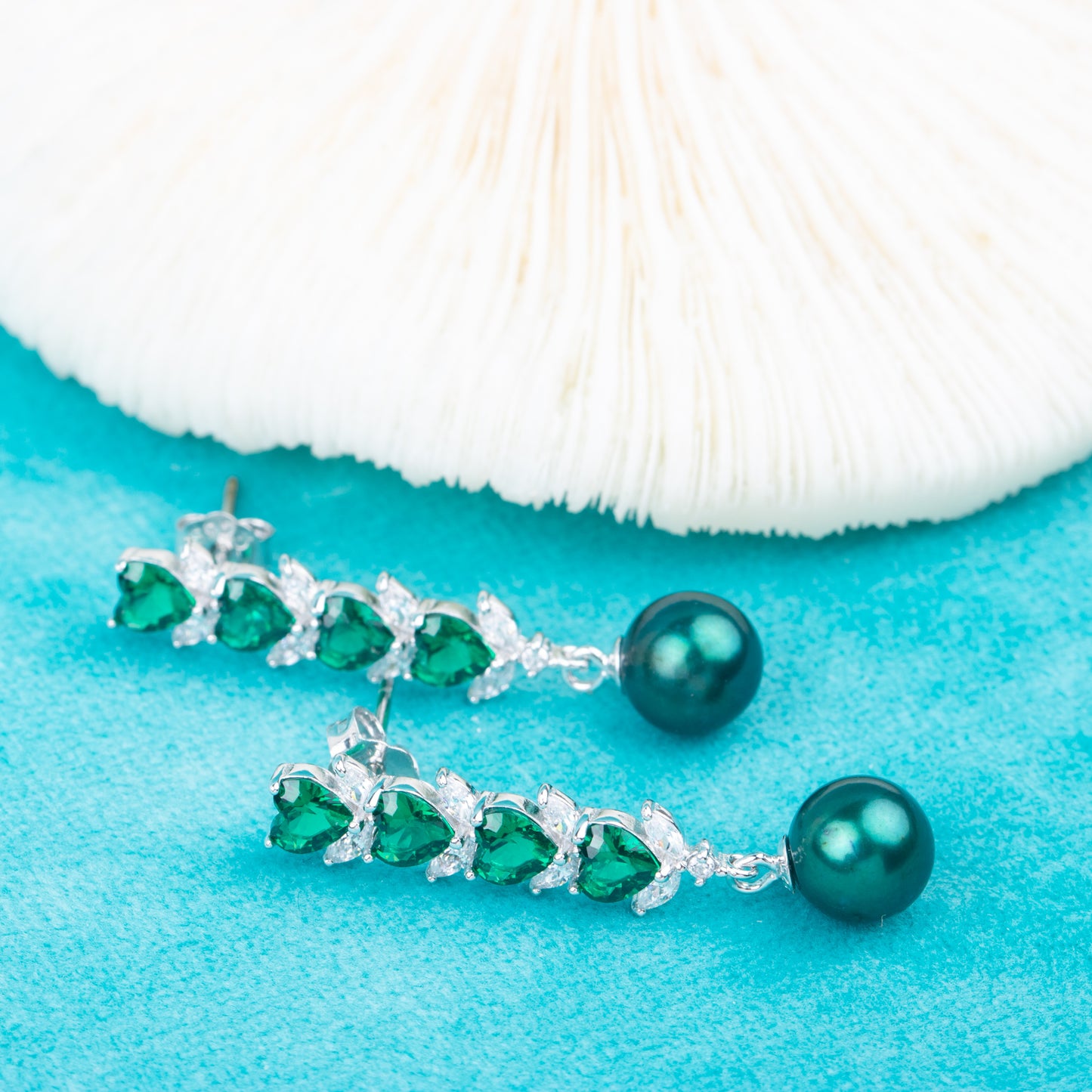 e010819 S925 pearl earring 925 sterling silver DIY 7-8mm Natural Freshwater pearl stud earring for women