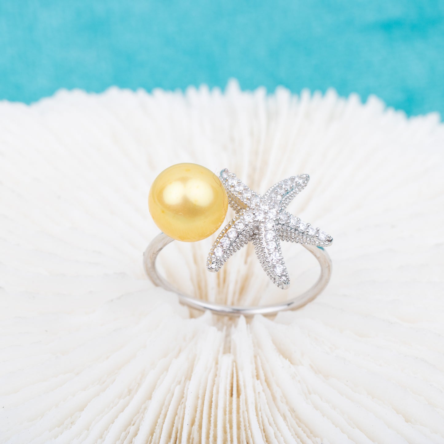 r010699 DIY 7-8mm Natural Freshwater pearl Ring accessory 925 sterling silver Adjustable size engagement jewelry ring for women
