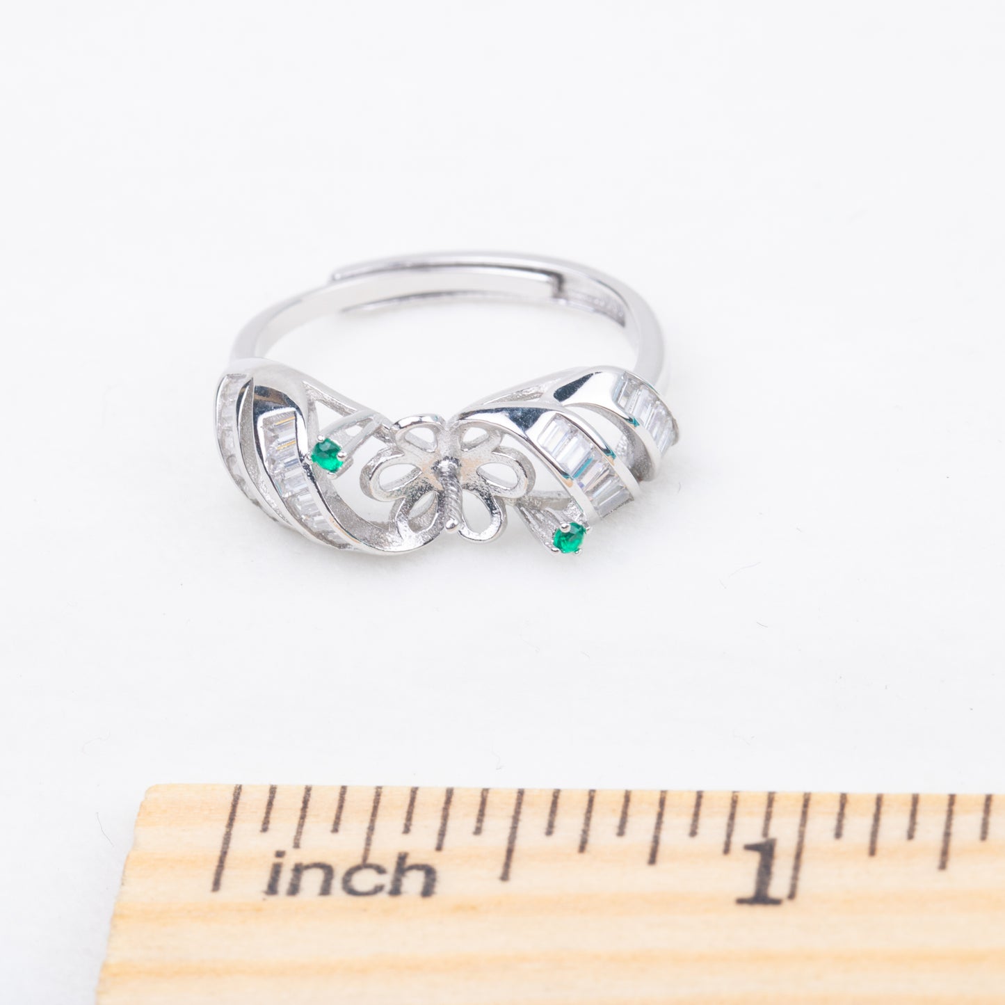 re010861DIY 9-11mm Natural Freshwater pearl Ring accessory 925 sterling silver Adjustable size engagement ring for women