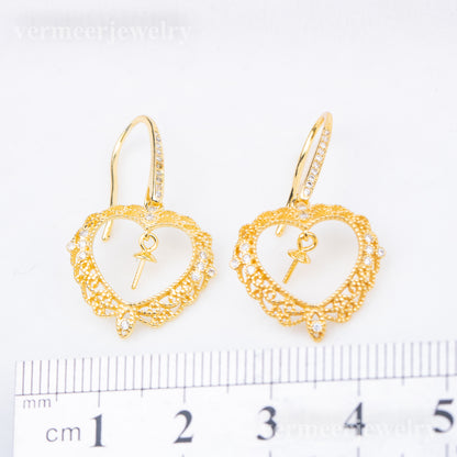 e010711 S925 pearl earring 925 sterling silver DIY 7-8mm Natural Freshwater pearl stud earring for women