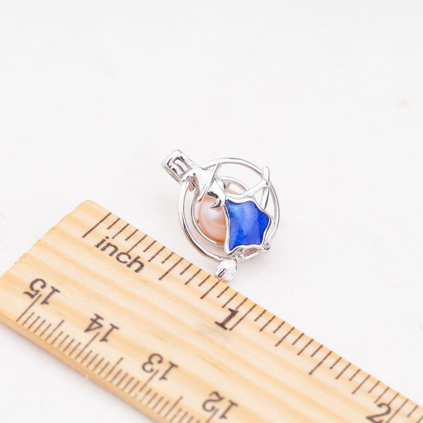 C030106 sterling silver Freshwater pearl cage pendant necklace jewelry locket for pearl party