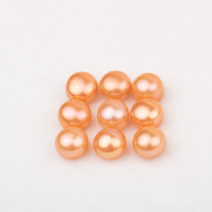 Wholesale 12colors 6-7mm AAA  grade button shape  loose freshwater pearl round shape half hole for pearl party