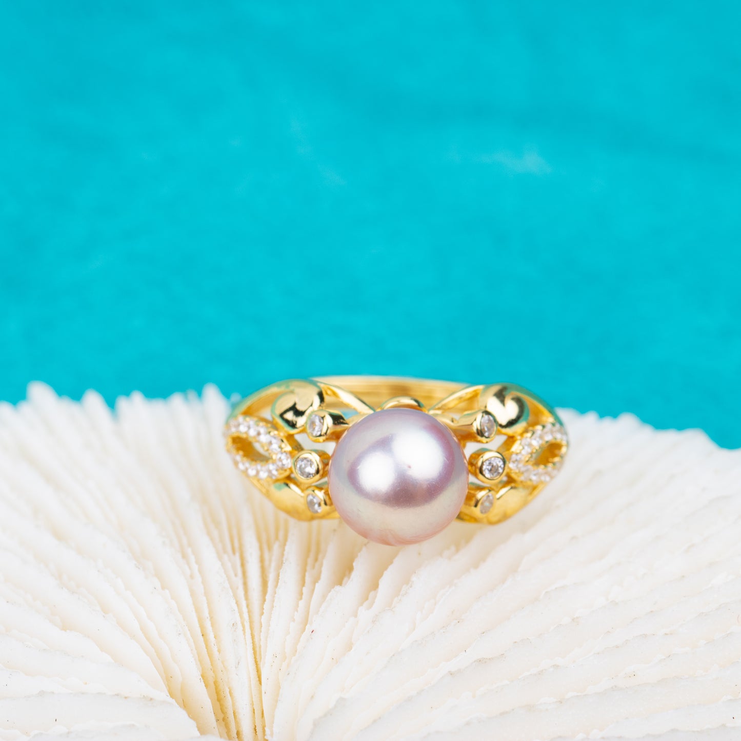 r010717 DIY 7-8mm Natural Freshwater pearl Ring accessory 925 sterling silver Adjustable size engagement jewelry ring for women