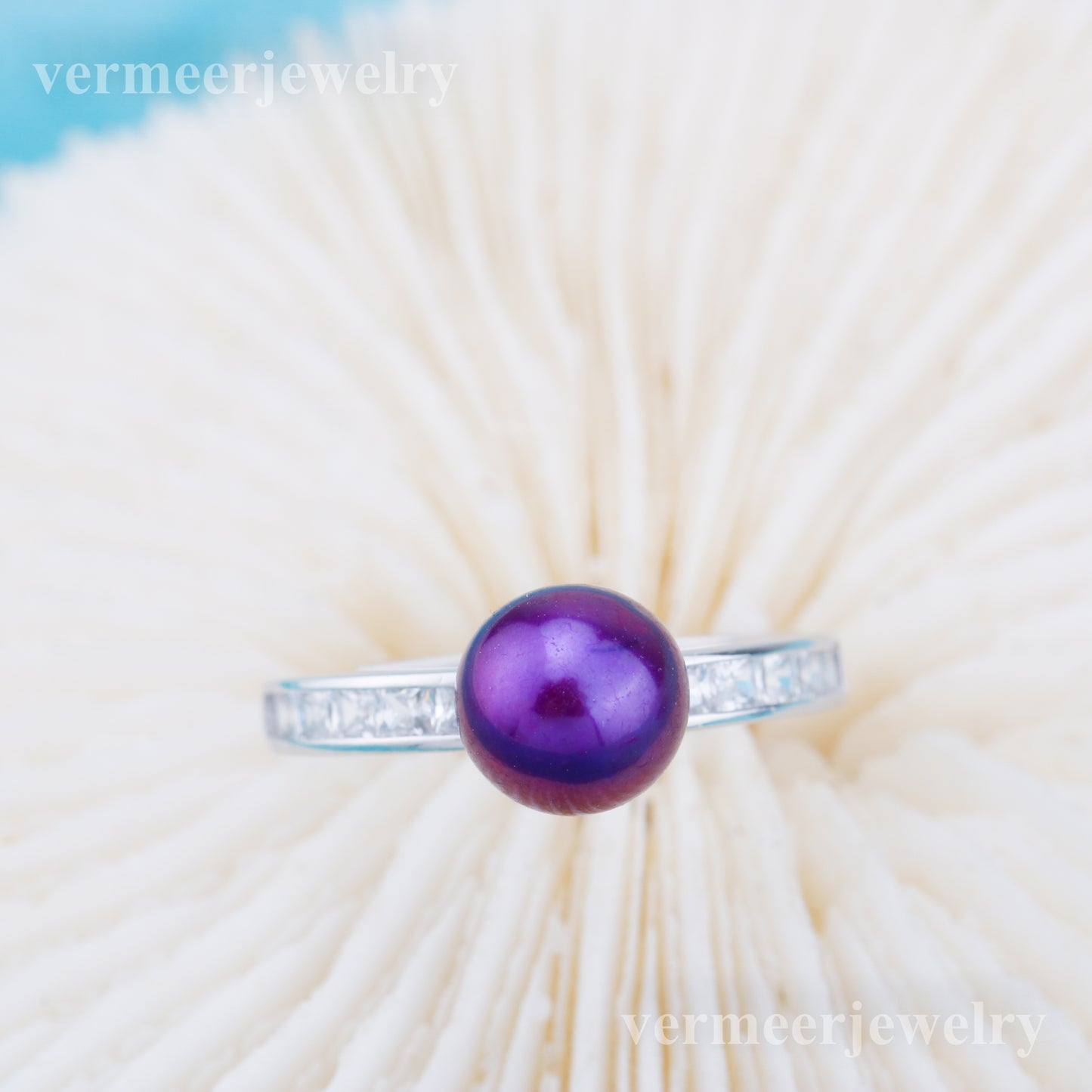 r010905 DIY 6-8mm Natural Freshwater pearl Ring accessory 925 sterling silver Adjustable size engagement jewelry ring for women