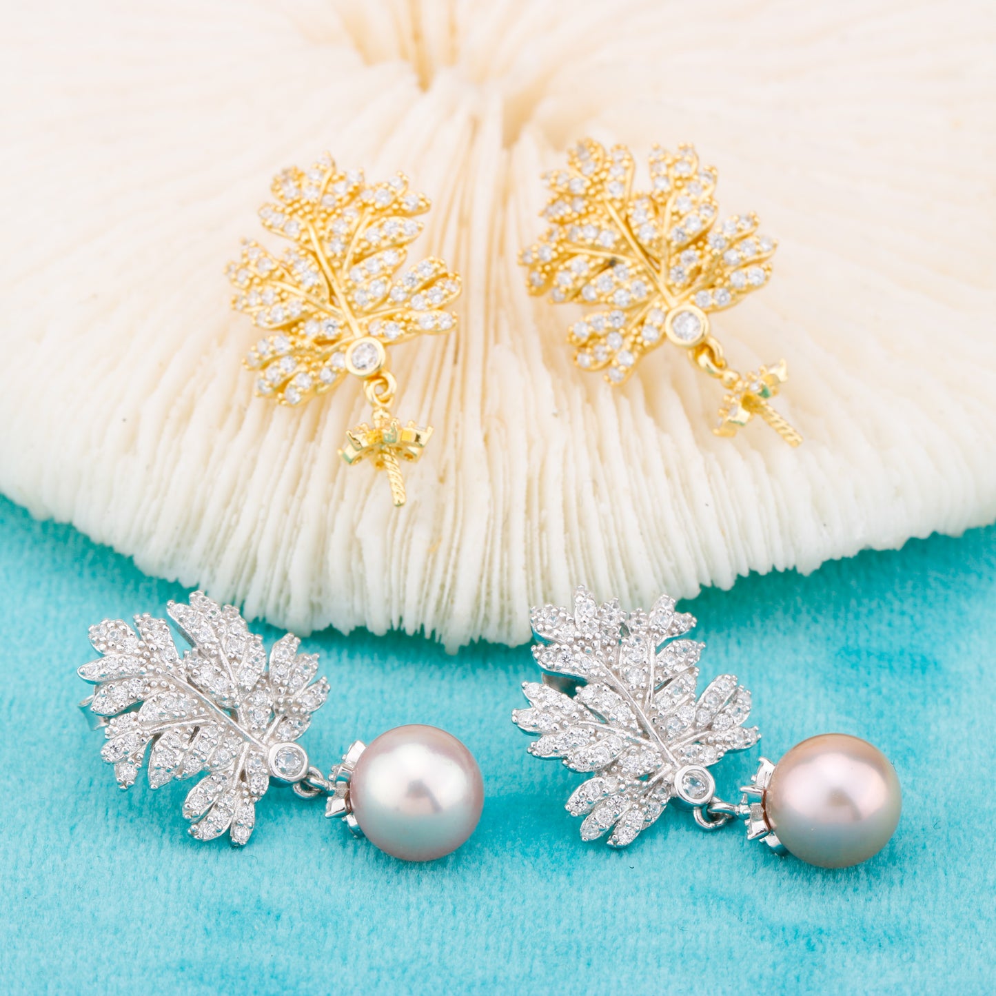 e010863 S925 pearl earring 925 sterling silver DIY 7-8mm Natural Freshwater pearl stud earring for women