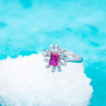 gr0007 925 sterling silver jewelry 4*6mm CZ stones engagement wedding rings birthday gemstone rings for woman