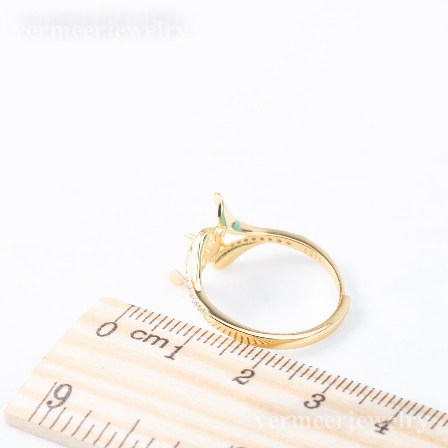 r010870 DIY 6-8mm Natural Freshwater pearl Ring accessory 925 sterling silver Adjustable size engagement jewelry ring for women