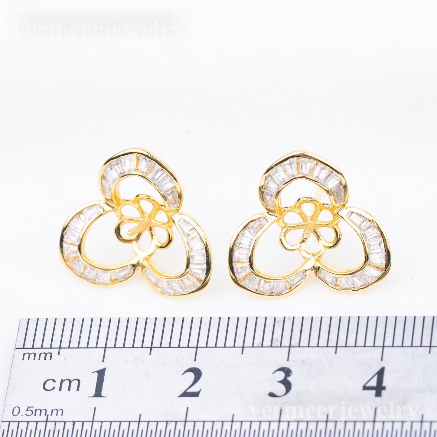 e010708 S925 pearl earring 925 sterling silver DIY 7-8mm Natural Freshwater pearl stud earring for women