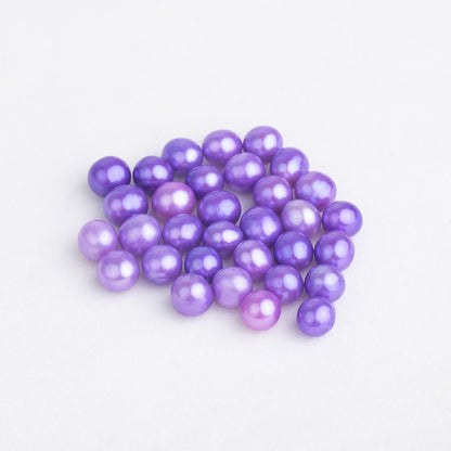 Wholesale 23colors 6-7mm AAA grade loose freshwater pearl round shape no hole bead for pearl party