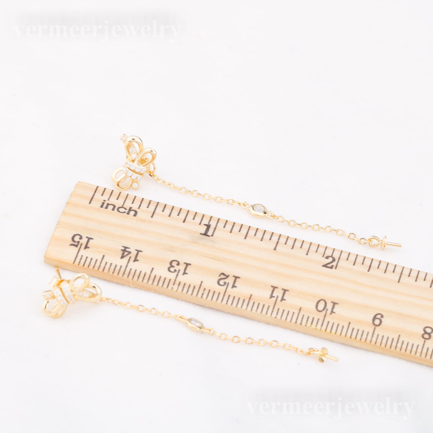 e010896 S925 pearl earring 925 sterling silver DIY 7-8mm Natural Freshwater pearl stud earring for women