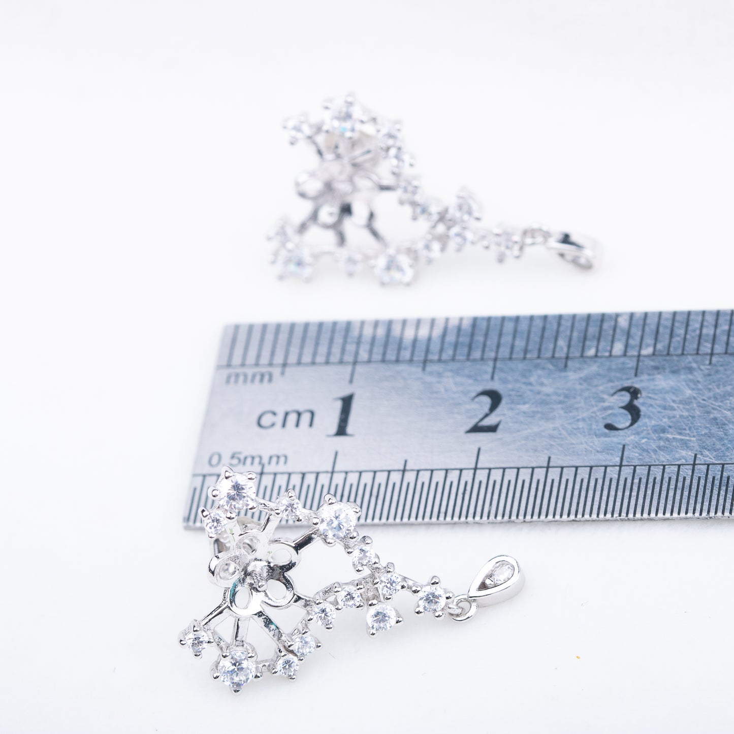 e010718 S925 pearl earring 925 sterling silver DIY 7-8mm Natural Freshwater pearl stud earring for women