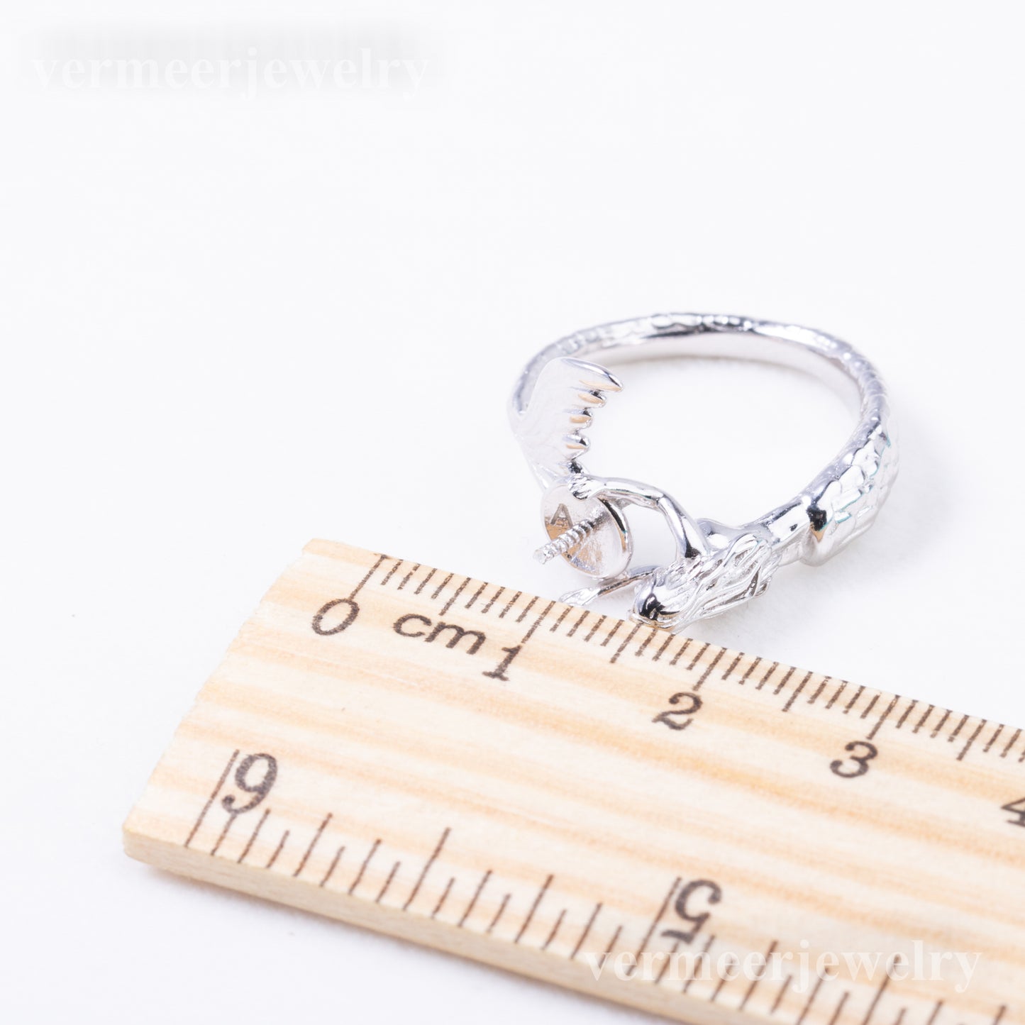 sr070885  DIY 6-8mm Natural Freshwater pearl Ring accessory 925 sterling silver Sized ring engagement jewelry ring for women