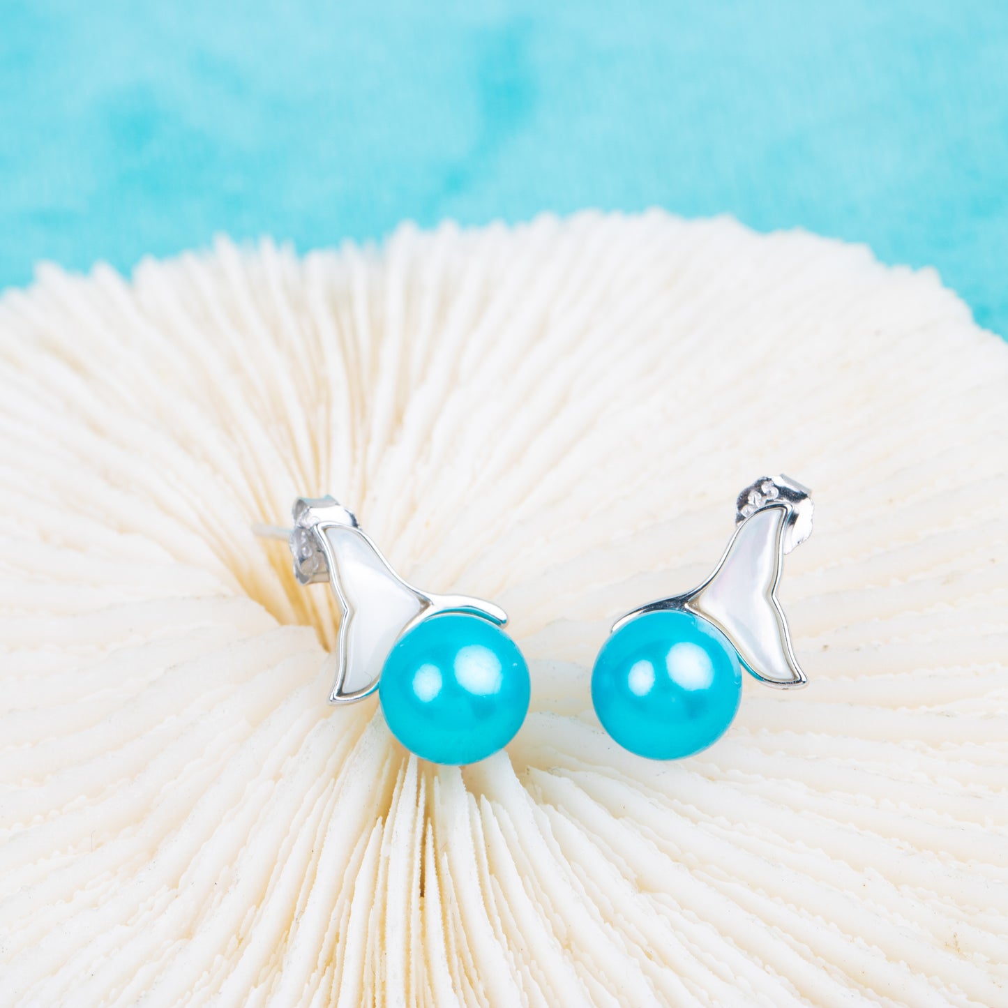 e010797 S925 pearl earring 925 sterling silver DIY 7-8mm Natural Freshwater pearl stud earring for women