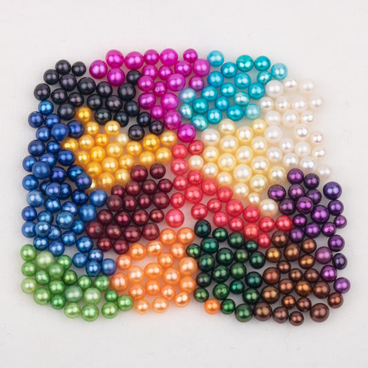 Wholesale 14colors 3-4mm loose freshwater pearl round shape no hole bead for pearl party