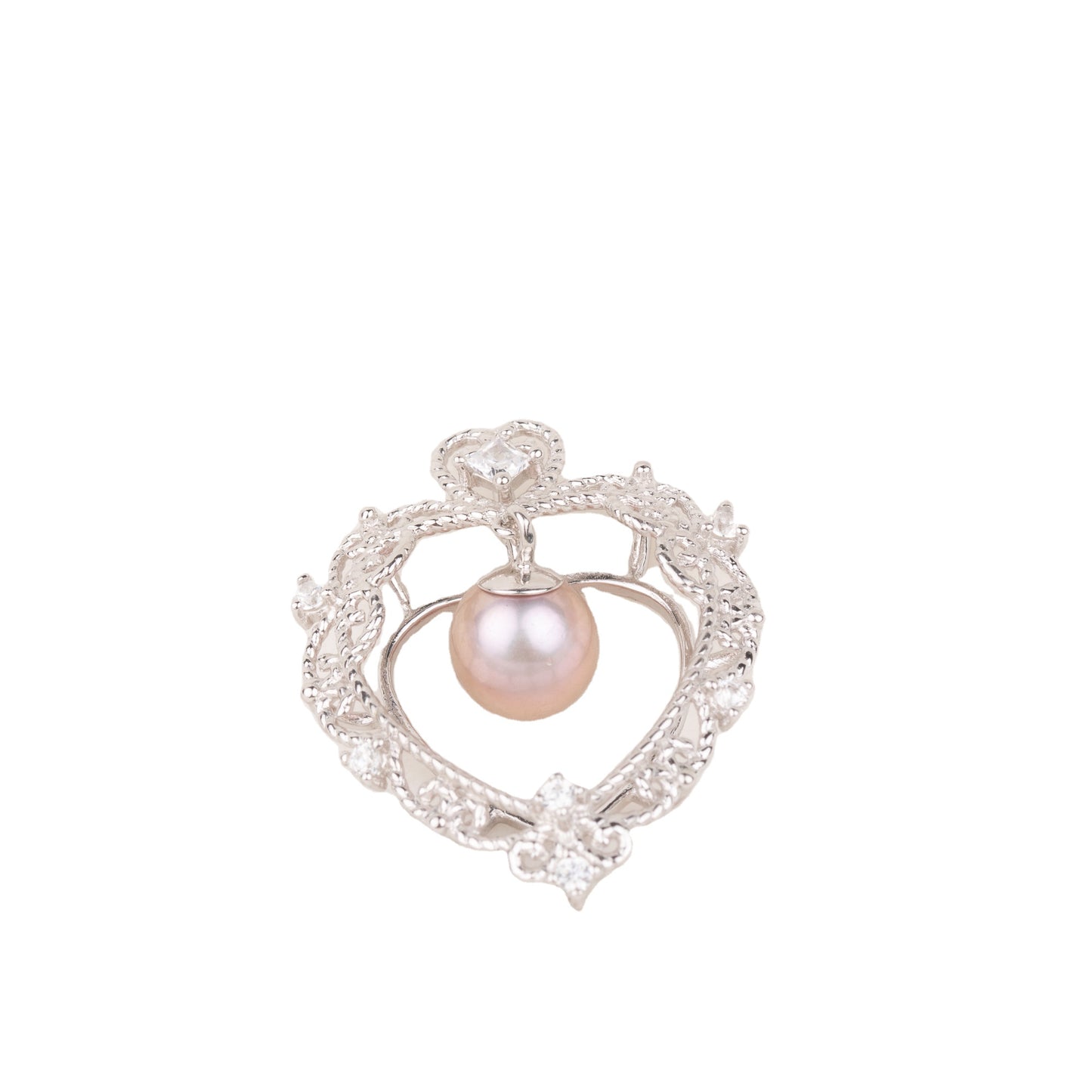 P010735 DIY 6-8mm Natural Freshwater pearl pendant accessory 925 sterling silver engagement jewelry necklace for women