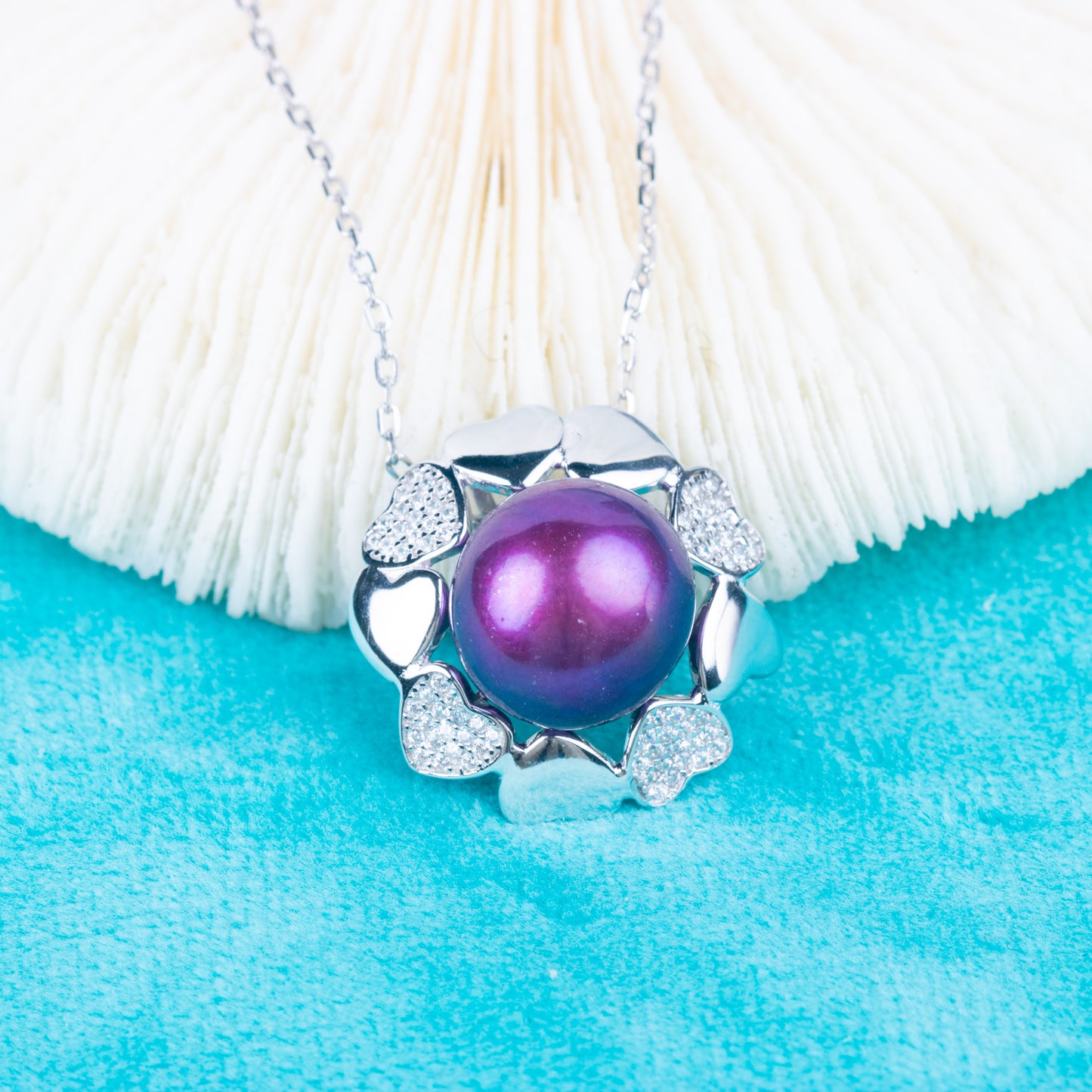 P010957 DIY 6-8mm Natural Freshwater pearl pendant accessory 925 sterling silver engagement jewelry necklace for women