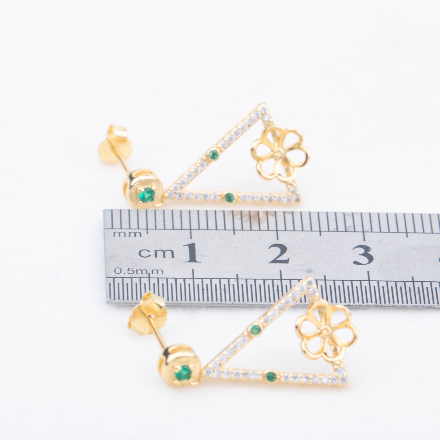 e010771 S925 pearl earring 925 sterling silver DIY 7-8mm Natural Freshwater pearl stud earring for women