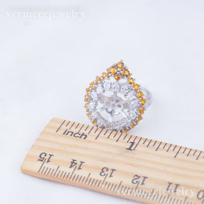 re010970 DIY 9-11mm Natural Freshwater pearl Ring accessory 925 sterling silver Adjustable size engagement ring for women