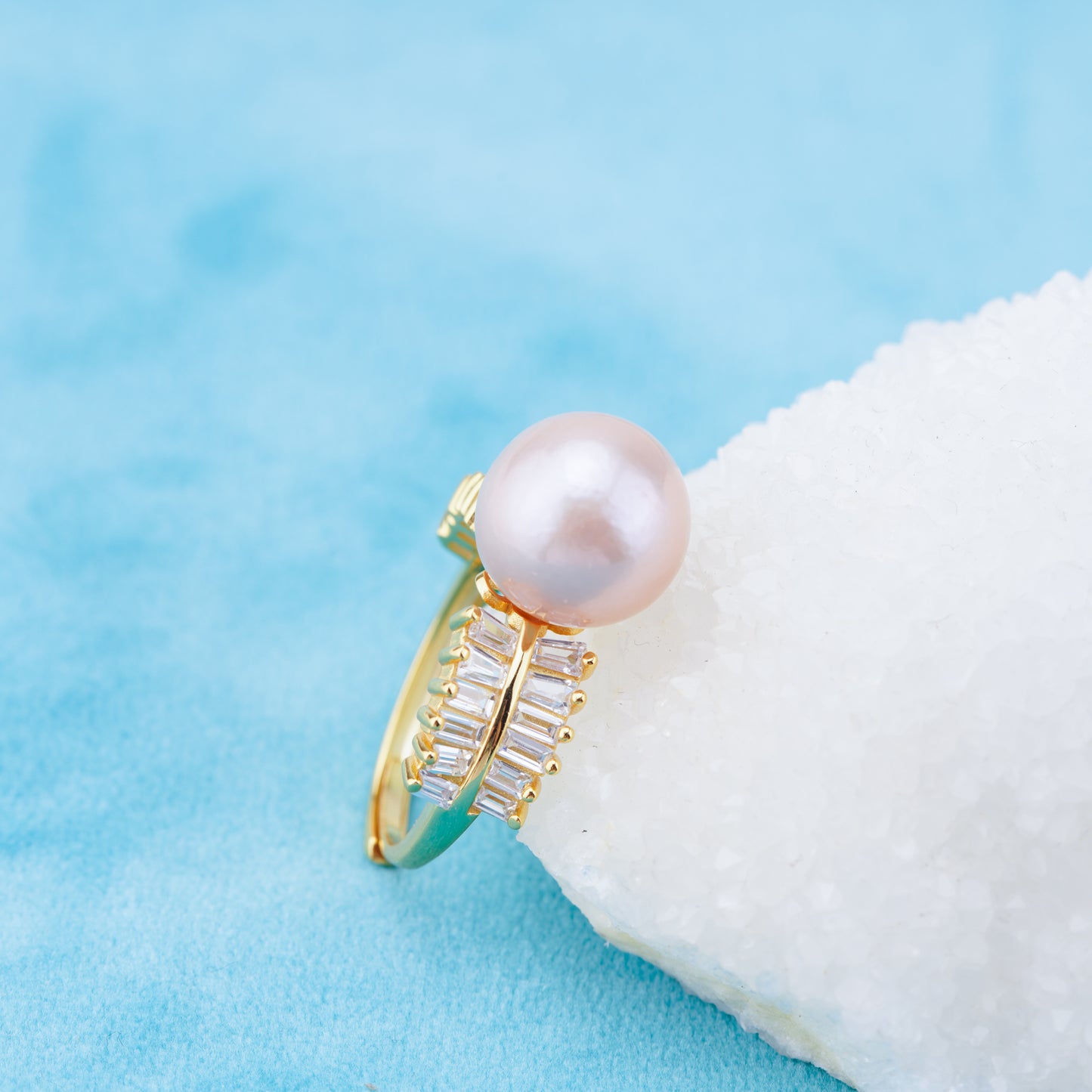 re010940 DIY 9-11mm Natural Freshwater pearl Ring accessory 925 sterling silver Adjustable size engagement ring for women