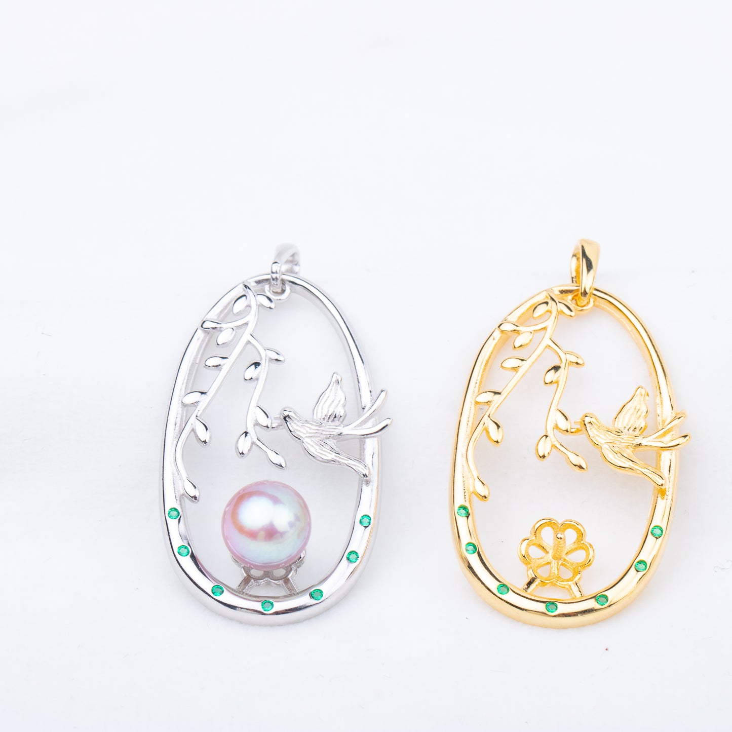 P010885 DIY 7-9mm Natural Freshwater pearl pendant accessory 925 sterling silver engagement jewelry necklace for women