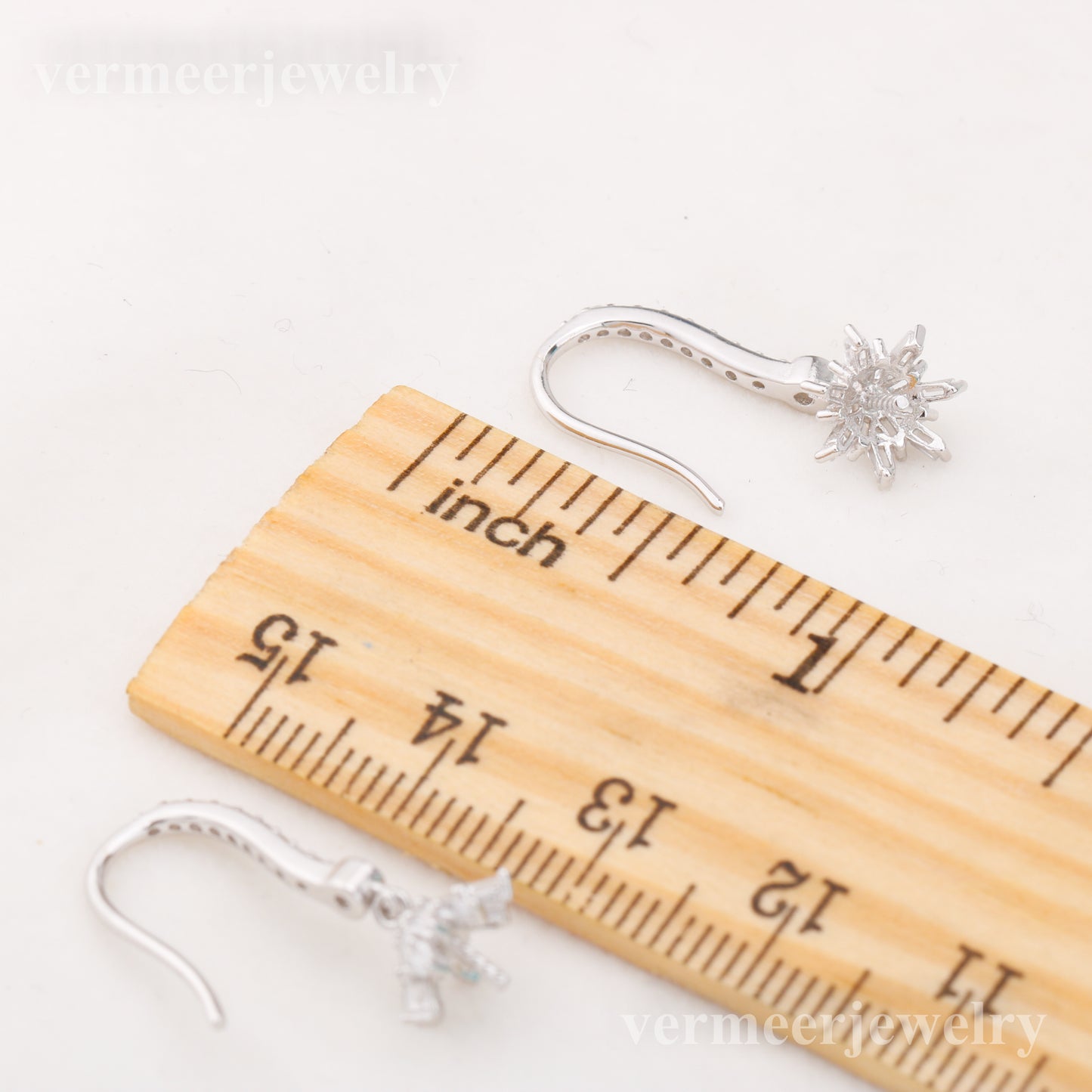 e010852 S925 pearl earring 925 sterling silver DIY 7-8mm Natural Freshwater pearl stud earring for women