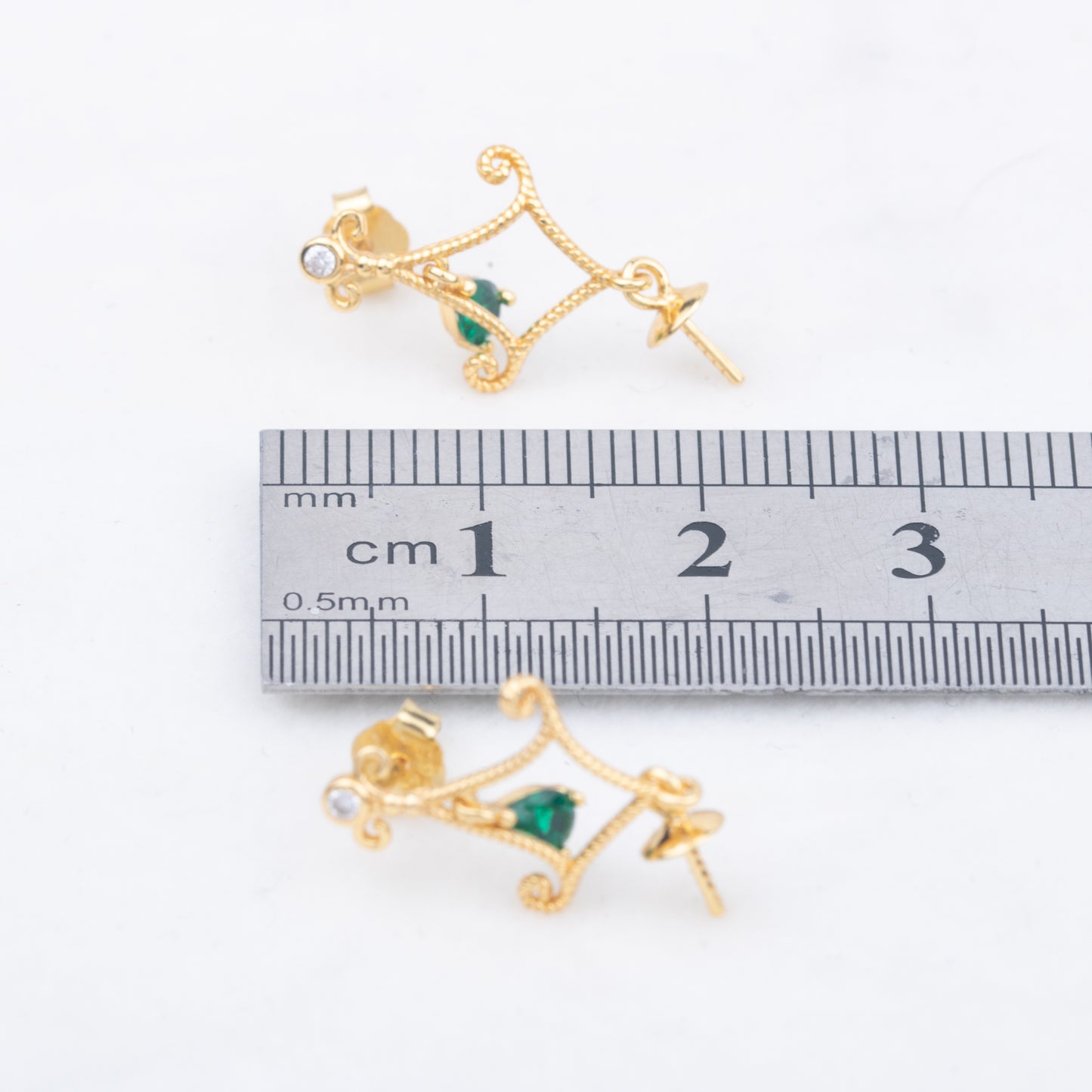 e010757 S925 pearl earring 925 sterling silver DIY 7-8mm Natural Freshwater pearl stud earring for women