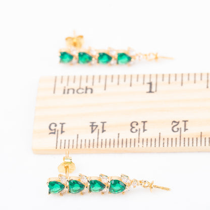 e010819 S925 pearl earring 925 sterling silver DIY 7-8mm Natural Freshwater pearl stud earring for women