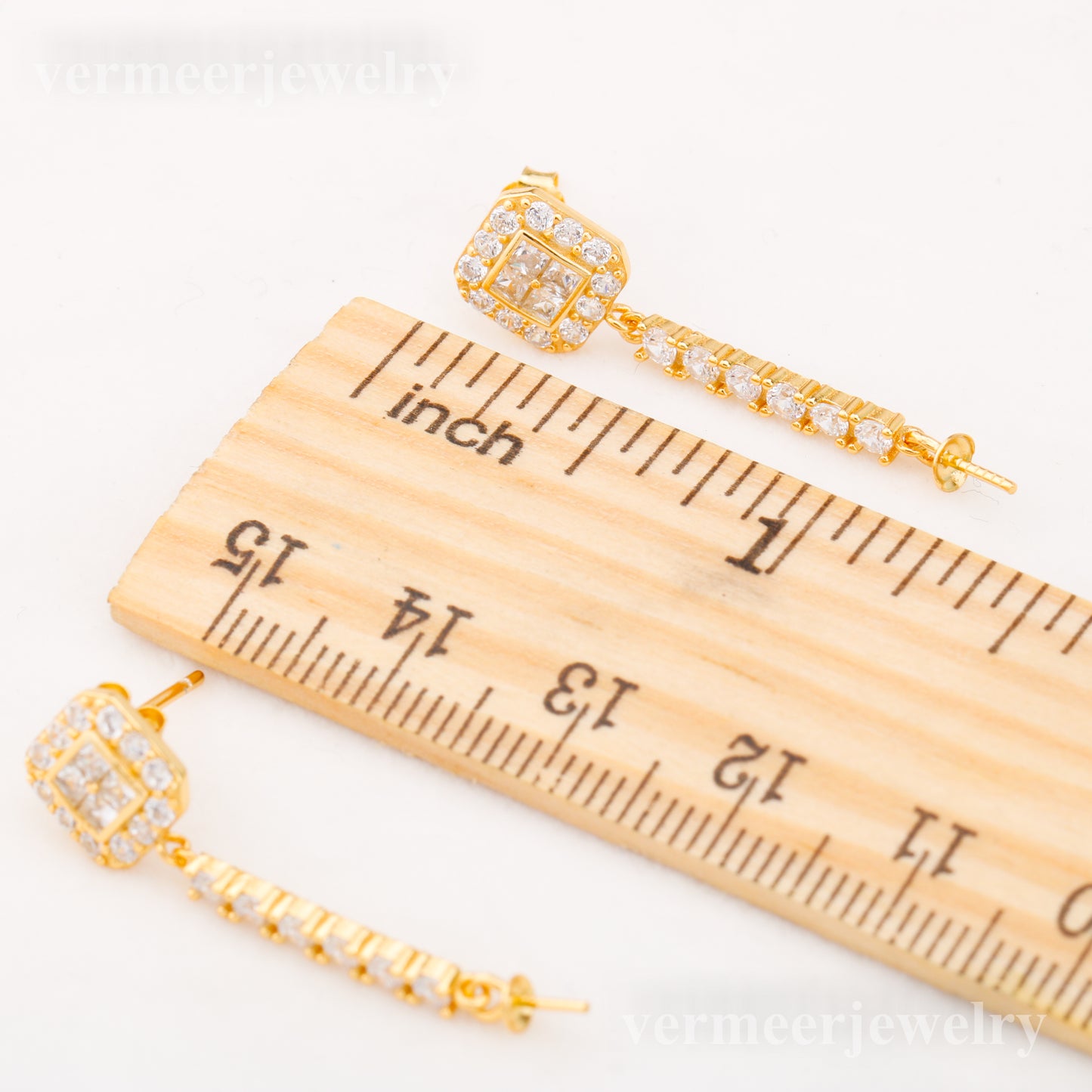 e010857 S925 pearl earring 925 sterling silver DIY 7-8mm Natural Freshwater pearl stud earring for women