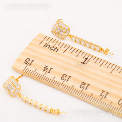 e010857 S925 pearl earring 925 sterling silver DIY 7-8mm Natural Freshwater pearl stud earring for women