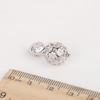 C030055 sterling silver snow man shape Freshwater pearl cage pendant necklace jewelry locket for pearl party