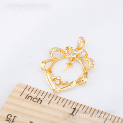 P011008 DIY 6-8mm Natural Freshwater pearl pendant accessory 925 sterling silver engagement jewelry necklace for women