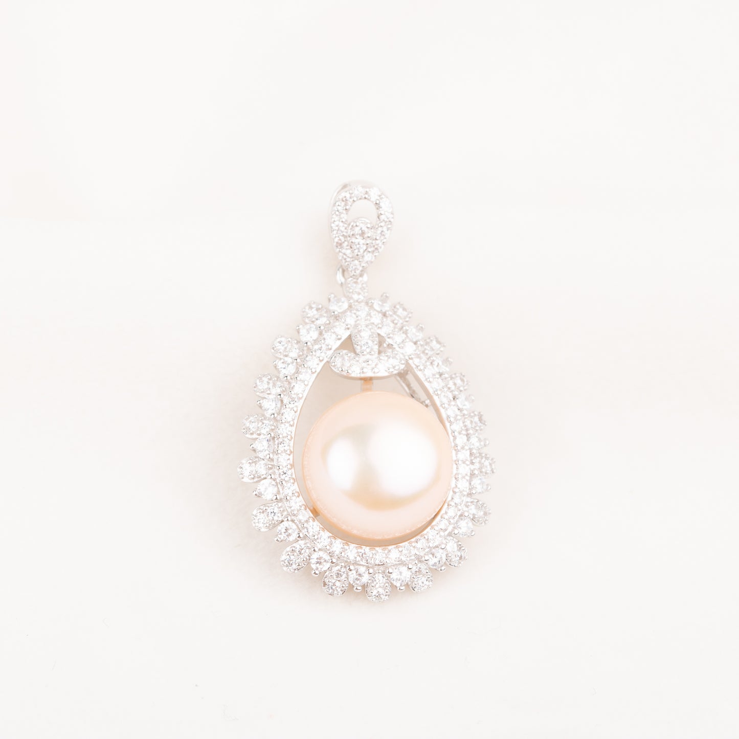 Pe010809 DIY 9-12mm Natural Freshwater pearl pendant accessory 925 sterling silver engagement jewelry necklace for women