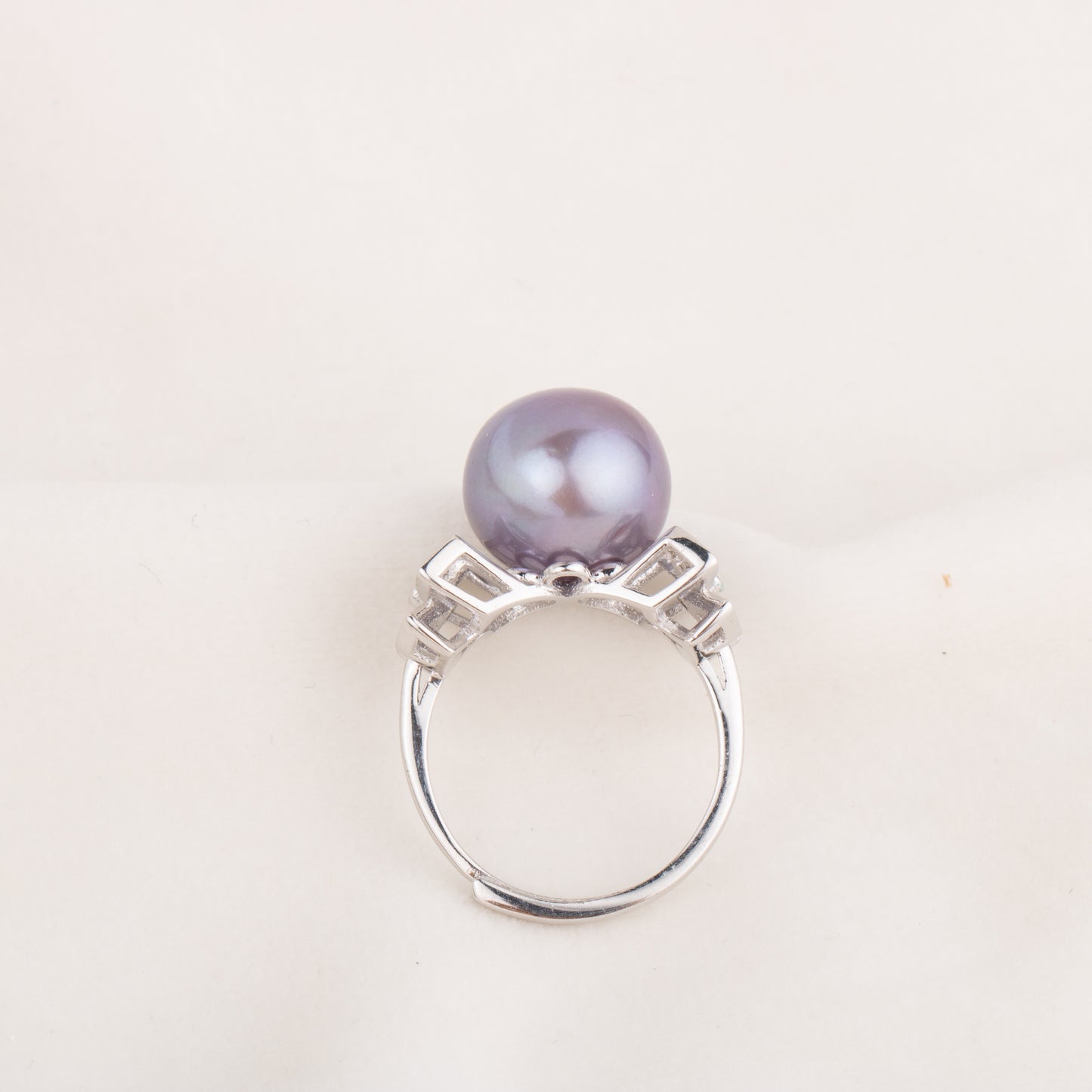 re010652 DIY 9-11mm Natural Freshwater pearl Ring accessory 925 sterling silver Adjustable size engagement ring for women