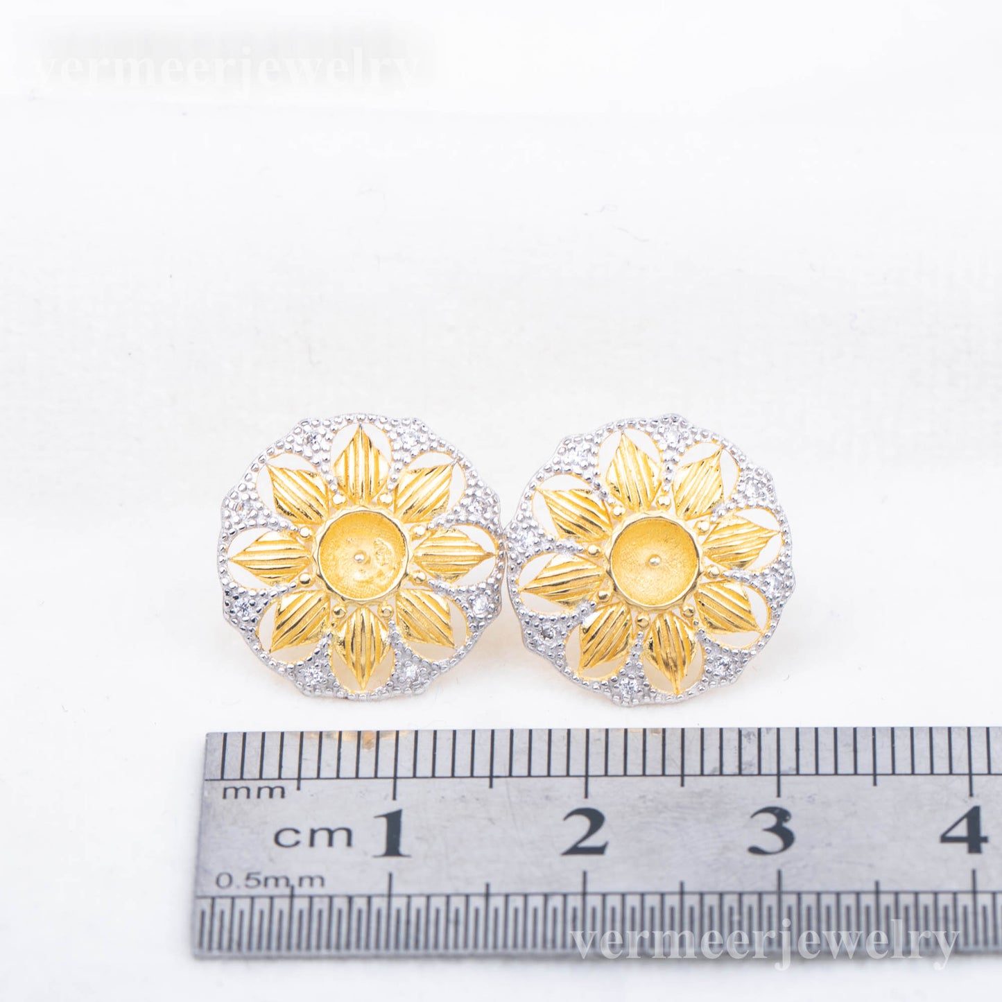 e120749 S925 pearl earring 925 sterling silver DIY 5-7mm Natural Freshwater pearl stud earring for women